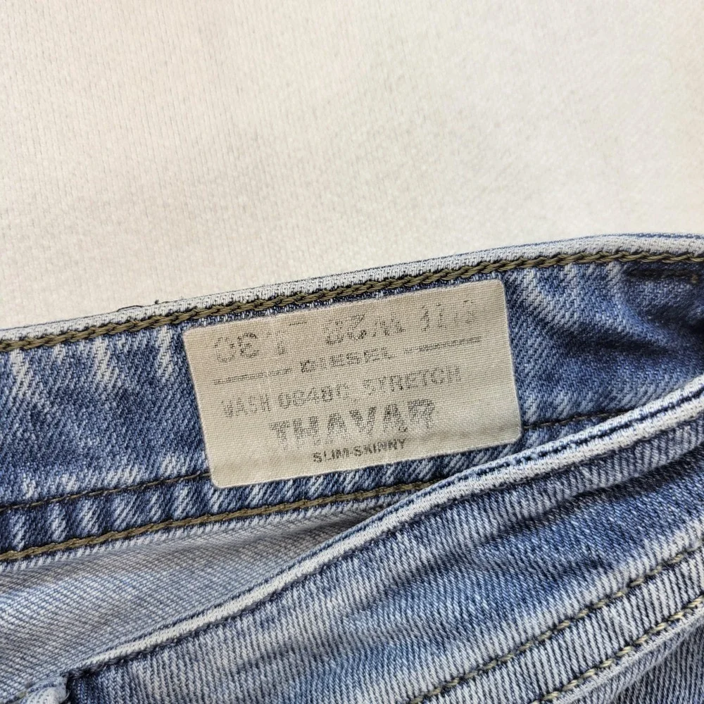Diesel Thavar Slim Skinny Jeans Mens 28x26* Blue Medium Wash Denim